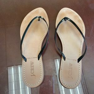 J.Crew Black Patent Leather Sandal